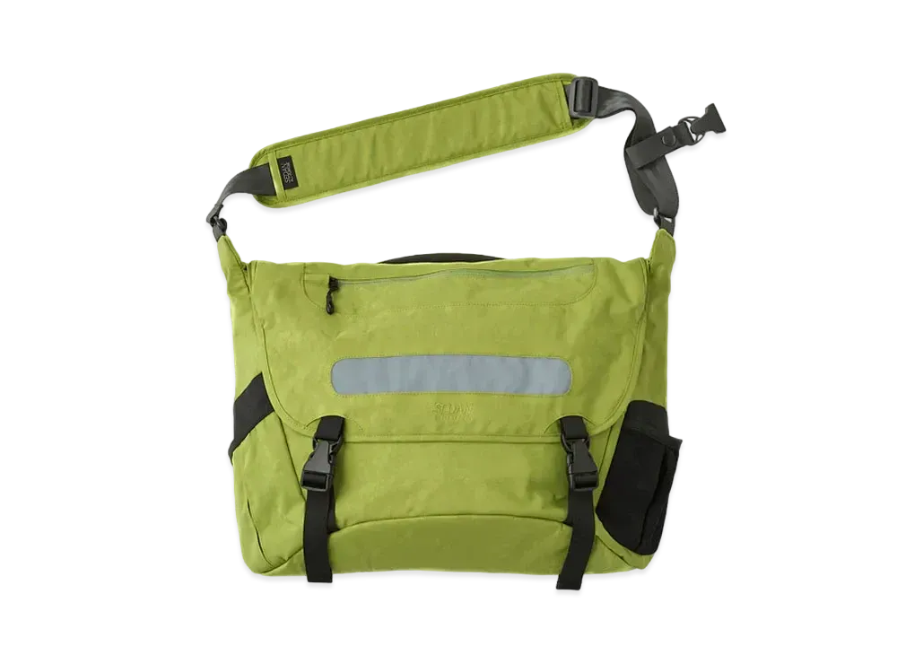 SEDAN ALL-PURPOSE Overdyed Nylon Messenger Bag "Vintage Lime"
