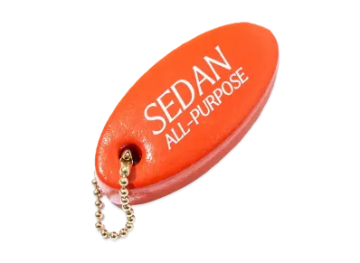 SEDAN ALL-PURPOSE Oval Logo Key Float "Orange"
