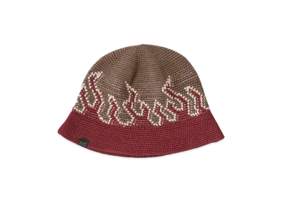 SEDAN ALL-PURPOSE Hand Knit Flame Bucket "Burgundy"