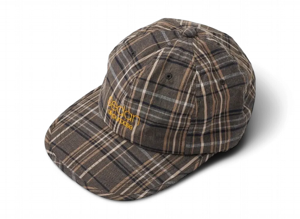 SEDAN ALL-PURPOSE Classic Logo Madras Plaid Cap "Black Plaid"
