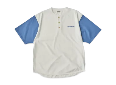 SEDAN ALL-PURPOSE Henleyneck Baseball Tee "Off Blue"