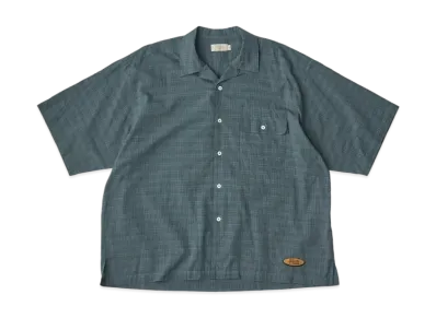 SEDAN ALL-PURPOSE x 7th Delivery Dobby Plaid Open Collar S/S Shirt "Blue Grey"