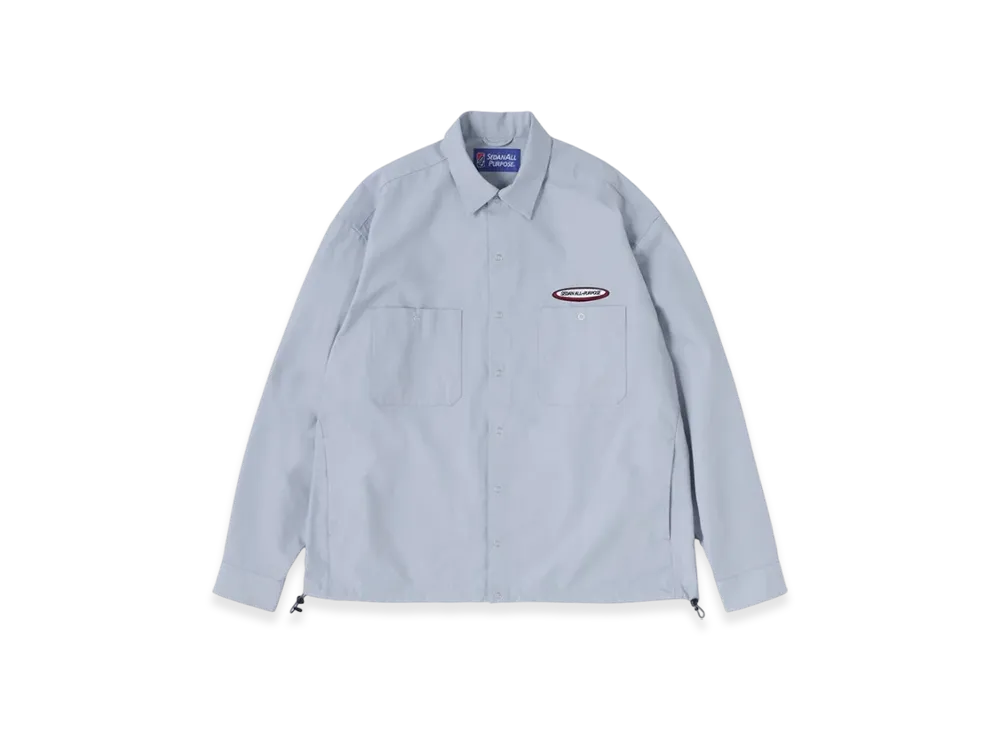 SEDAN ALL-PURPOSE Oval Logo Work Shirt "Light Grey"