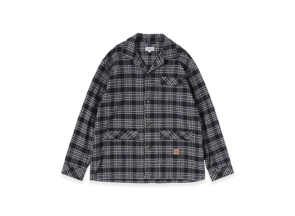 SEDAN ALL-PURPOSE Plaid Sleeping Jacket "Charcoal Brown"