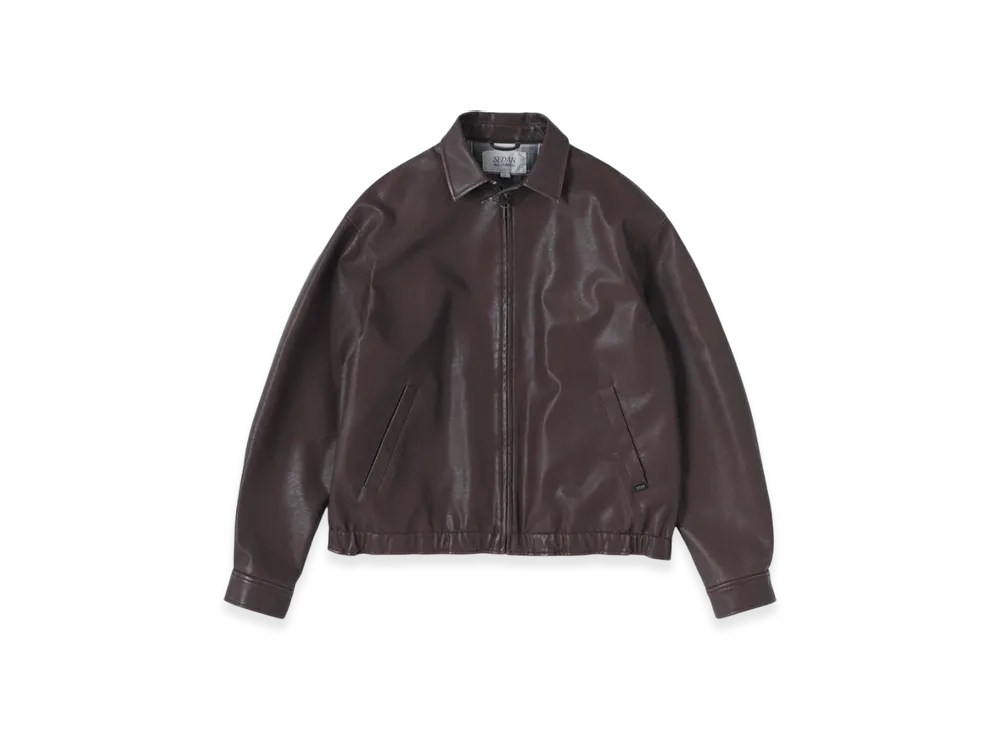 SEDAN ALL-PURPOSE Synthetic Leather Jacket "Brown"