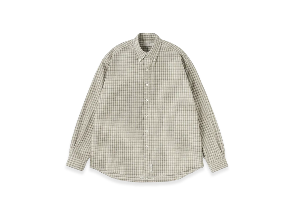 SEDAN ALL-PURPOSE Twill Plaid Big BD Shirt "Beige"