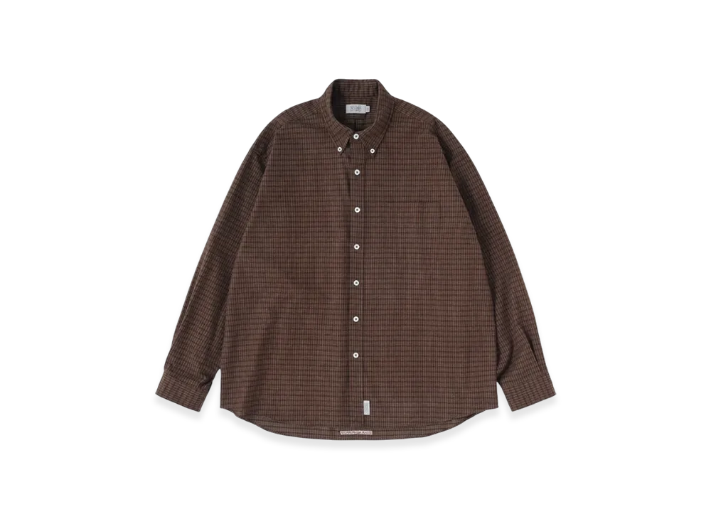 SEDAN ALL-PURPOSE Twill Plaid Big BD Shirt "Brown"