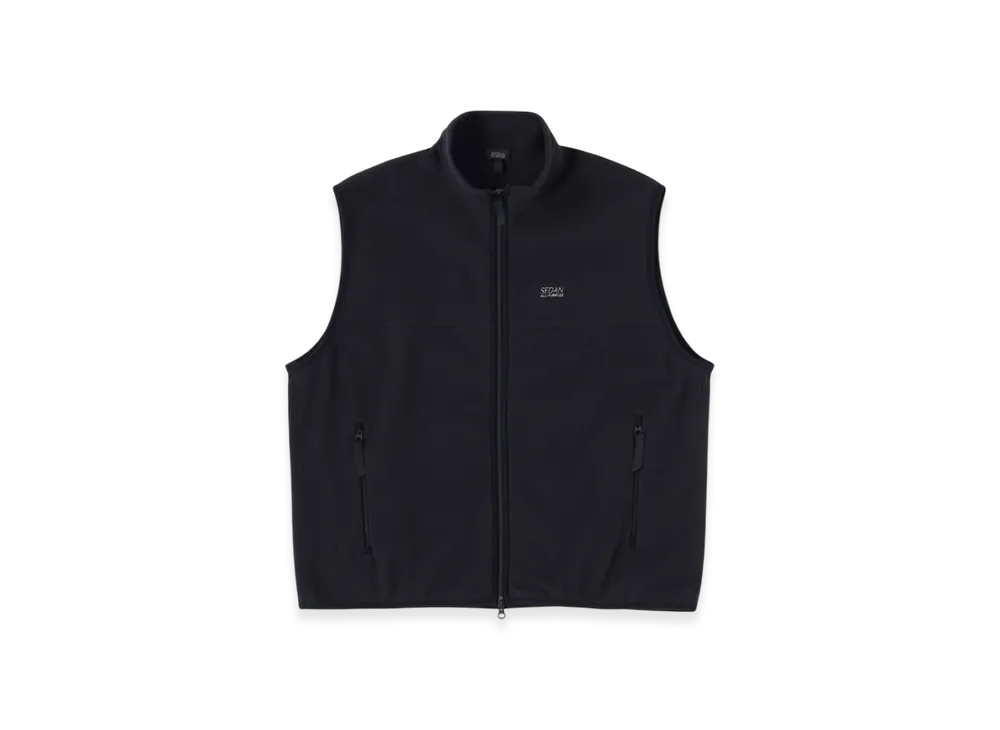 SEDAN ALL-PURPOSE Fleece Full Zip Vest "Black"