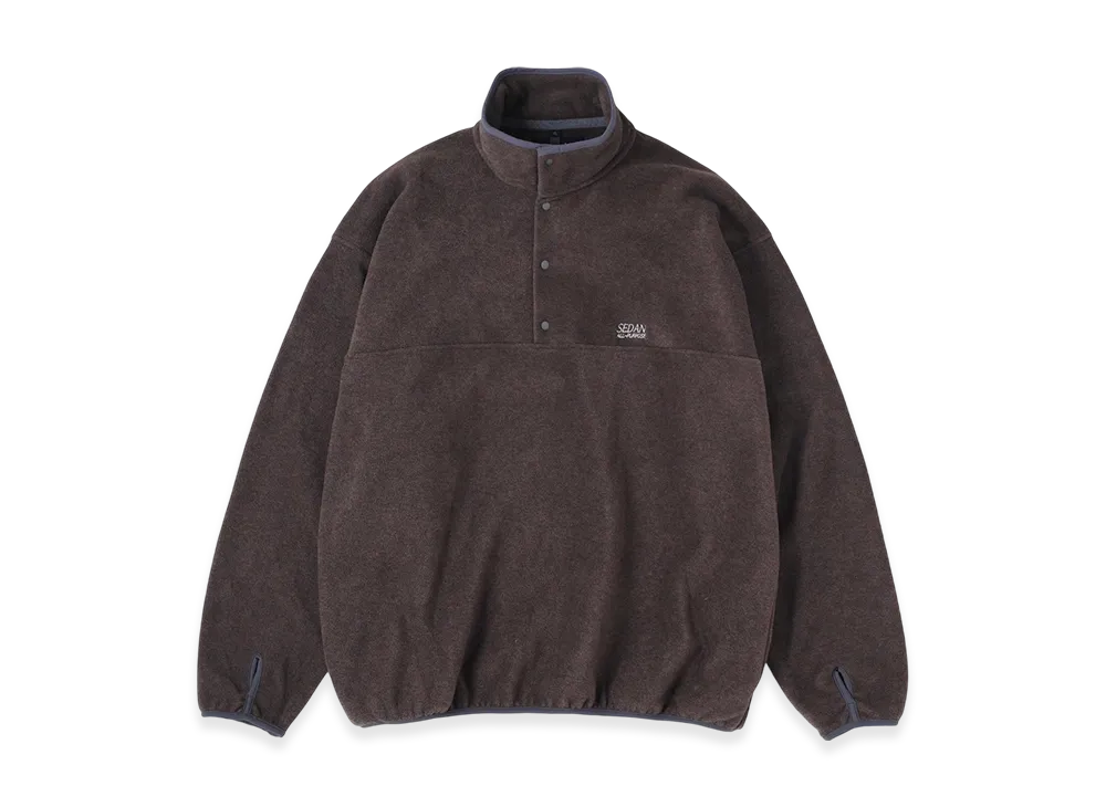 SEDAN ALL-PURPOSE Fleece Snap Pullover "Brown"