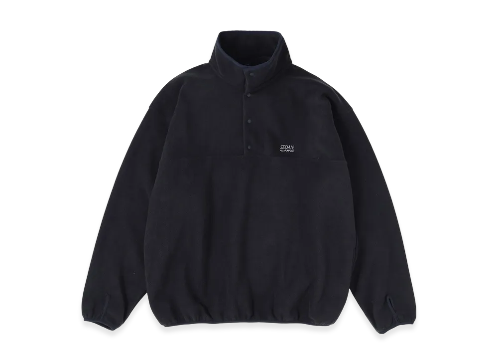 SEDAN ALL-PURPOSE Fleece Snap Pullover "Black"