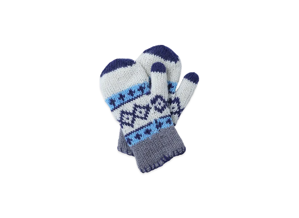 SEDAN ALL-PURPOSE Hand Knit Mitten "Off/Navy"