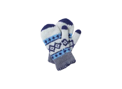 SEDAN ALL-PURPOSE Hand Knit Mitten "Off/Navy"