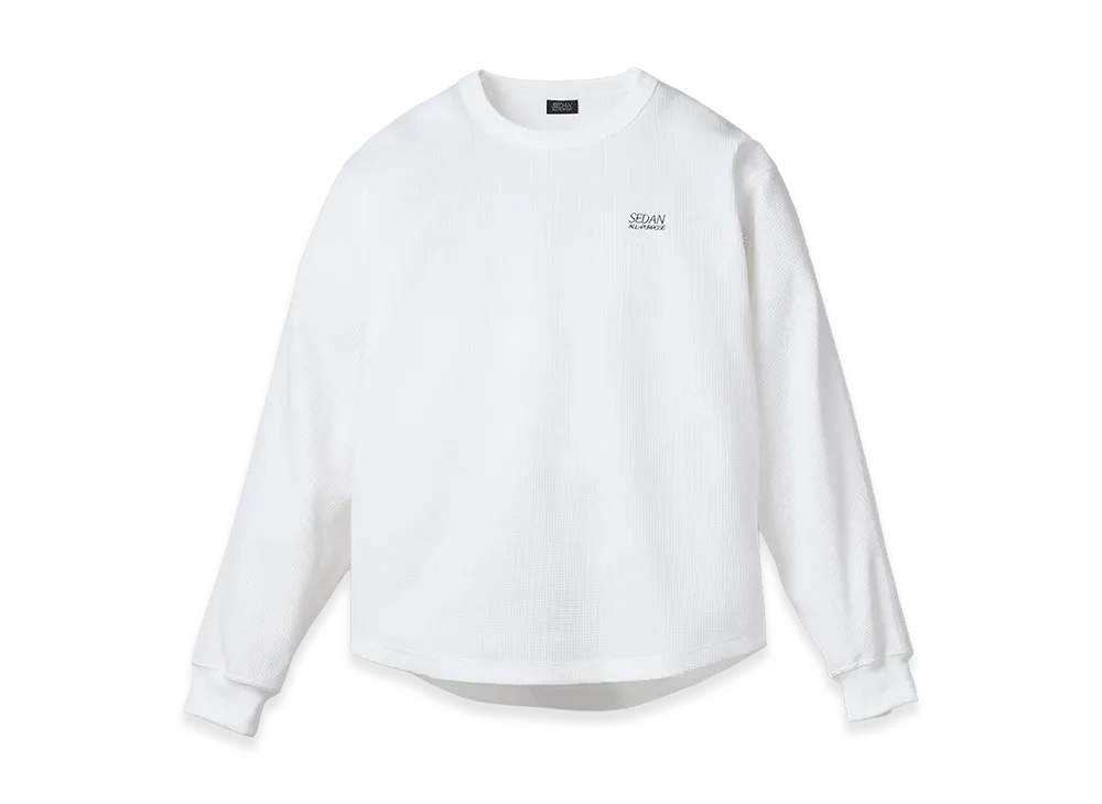 SEDAN ALL-PURPOSE OG Logo Waffle L/S Tee "White"