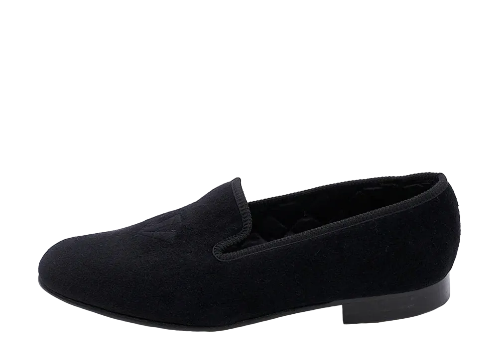 SANDERS Broad Arrow Albert Slipper "Black" Velvet "Black"