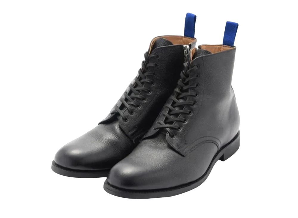 SANDERS x SOPHNET. Derby Zip Boots Grain Leather "Black"