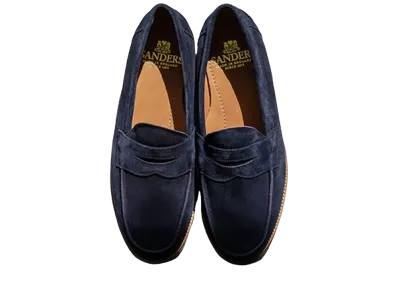 SANDERS x FREEMANS SPORTING CLUB Saddle Loafer Suede "Navy"