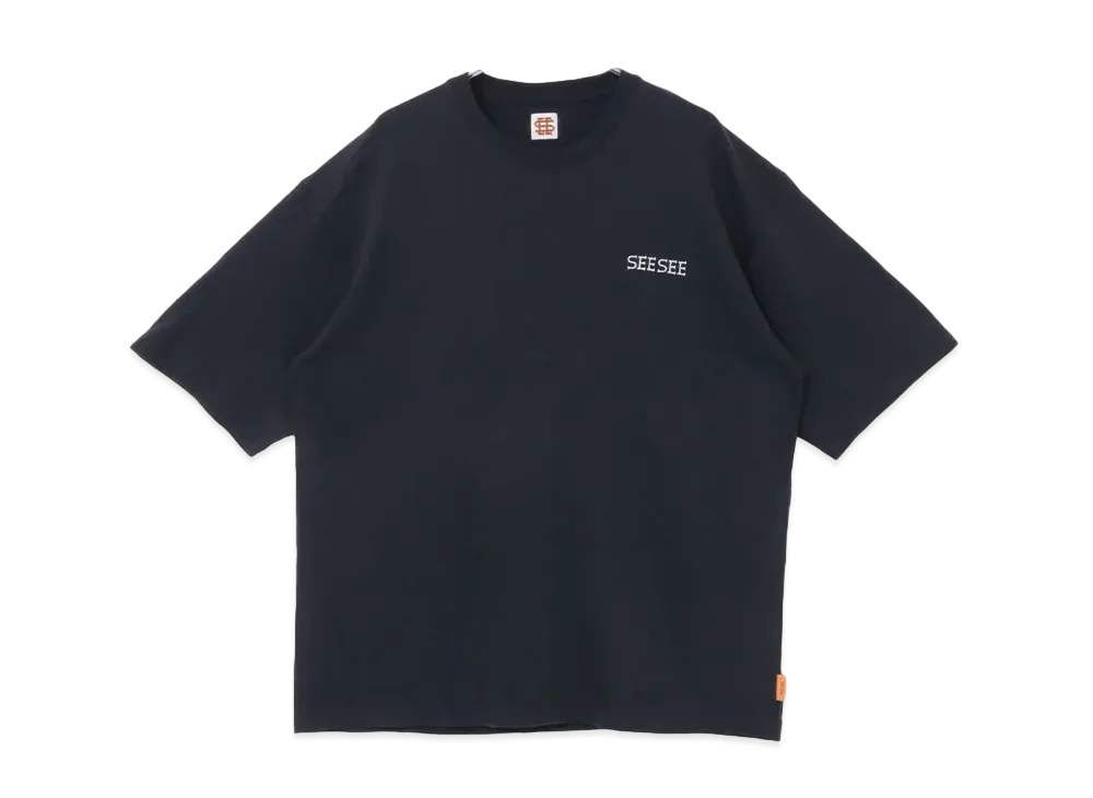 SEE SEE x URBS Basic Short-Sleeve Hemp T-Shirts "Navy"