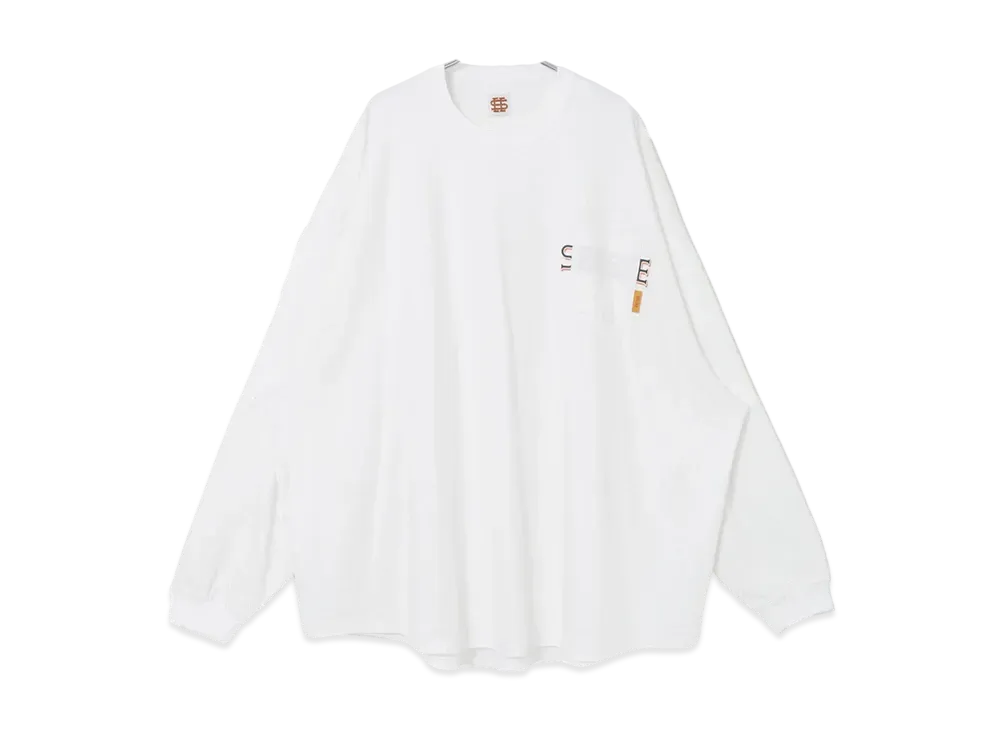SEE SEE x URBS Super Big Round Long-Sleeve PK Tee "White"