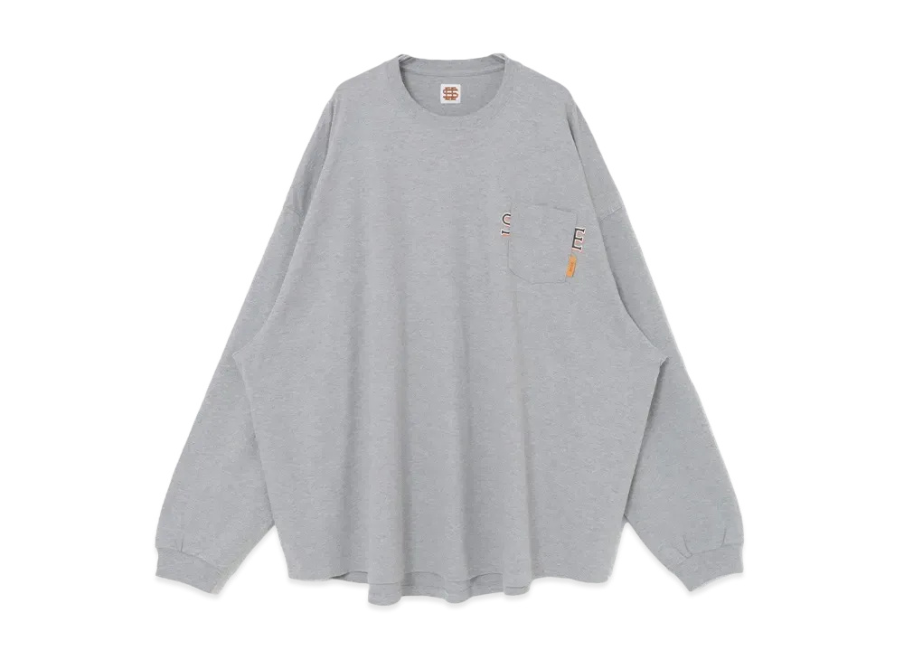SEE SEE x URBS Super Big Round Long-Sleeve PK Tee "Gray"