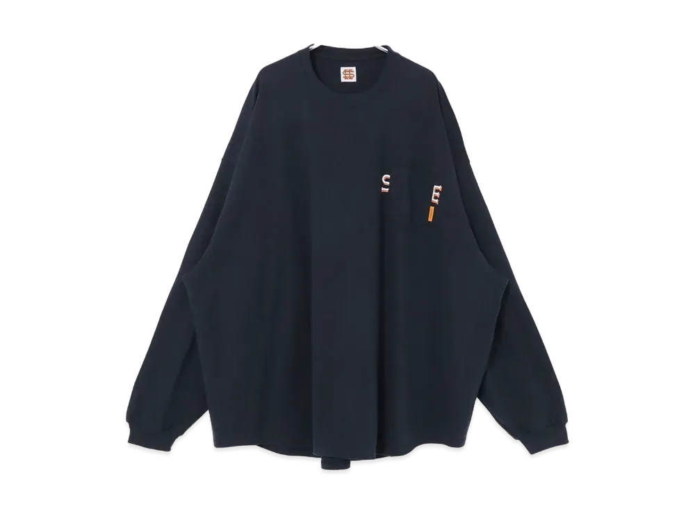 SEE SEE x URBS Super Big Round Long-Sleeve PK Tee "Navy"