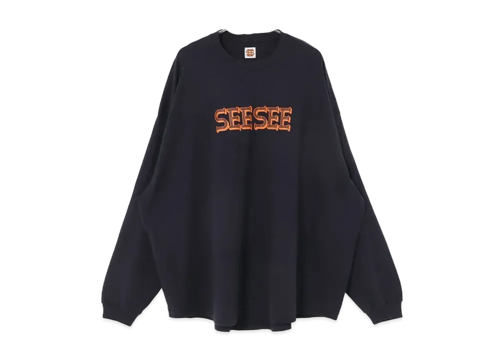 SEE SEE x URBS Super Big Round Long-Sleeve Tee "Navy"