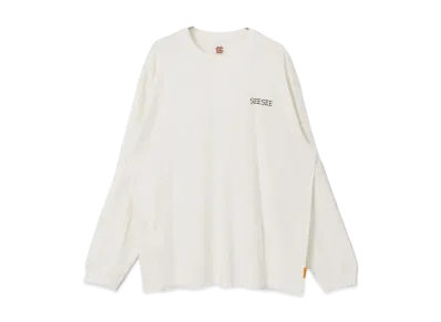 SEE SEE x URBS Basic Long-Sleeve Hemp T-Shirts "White"