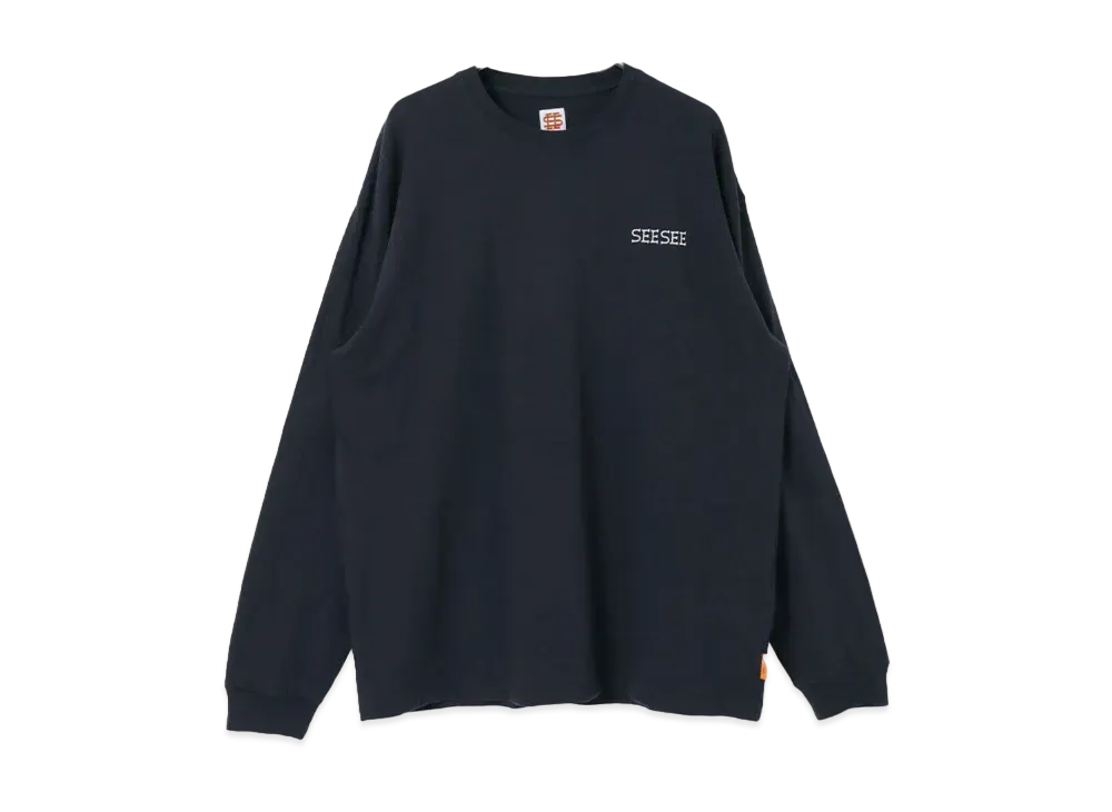 SEE SEE x URBS Basic Long-Sleeve Hemp T-Shirts "Navy"