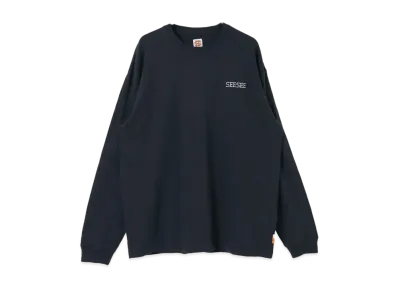 SEE SEE x URBS Basic Long-Sleeve Hemp T-Shirts "Navy"