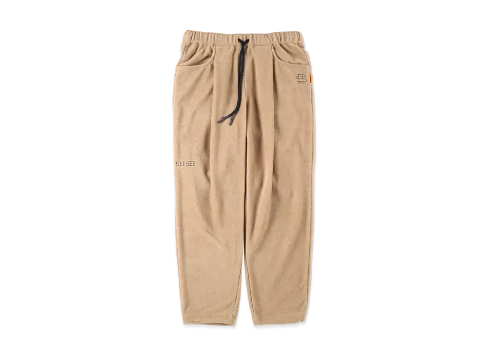 SEE SEE Wide Tapered Easy Fleece Pants "Brown Beige"