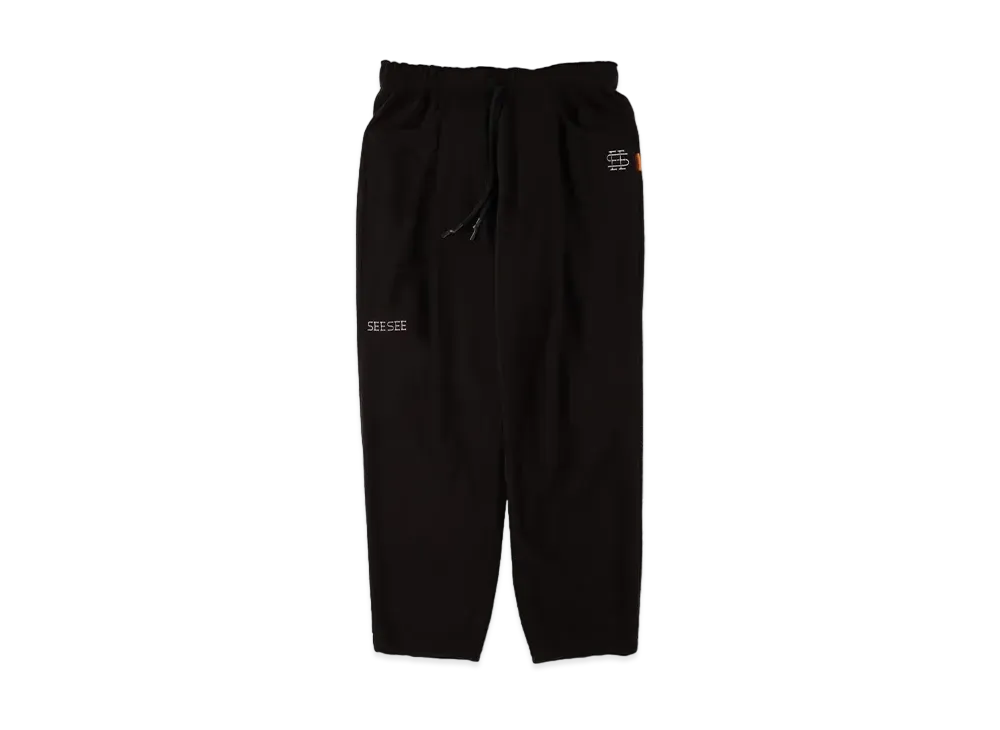 SEE SEE Wide Tapered Easy Fleece Pants "Black"