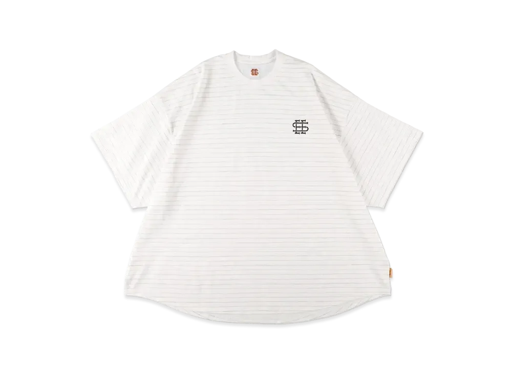 SEE SEESUPER BIG BORDER S/S TEE WHITE SEE SEE シーシー SUPER BIG