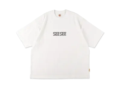 SEE SEE Basic SS Official Font Black Logo Tee "White"