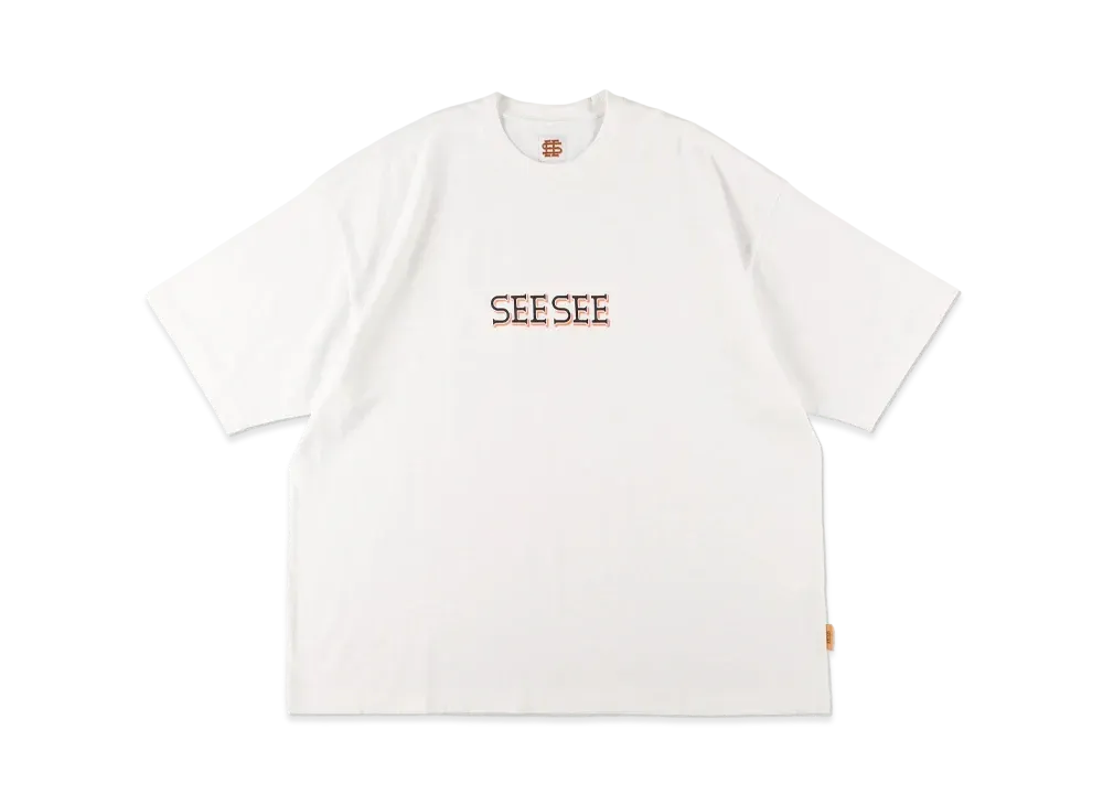 SEE SEE Basic SS Official Font Logo Tee "White"