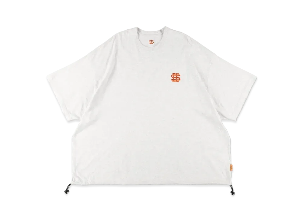 SEE SEE Super Big Flat W Drawstrings Original Logo Tee "Ash Grey"