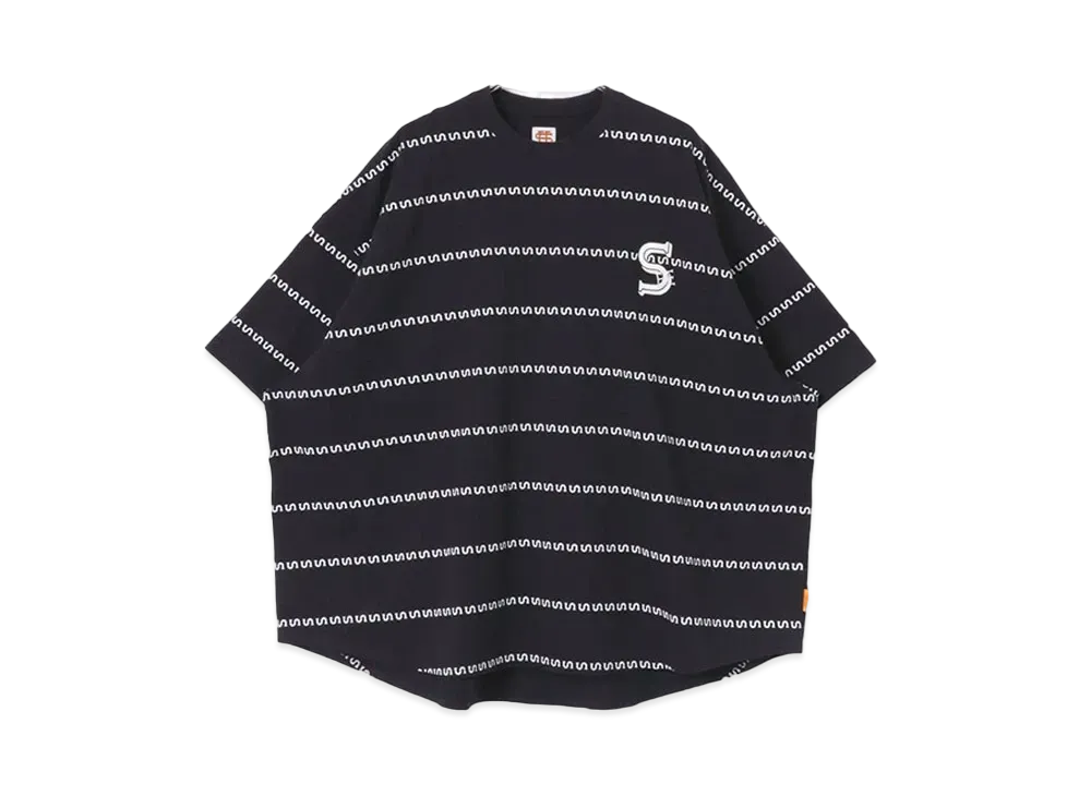 SEE SEE Super Big Round SS Tee New-S Border "Navy"