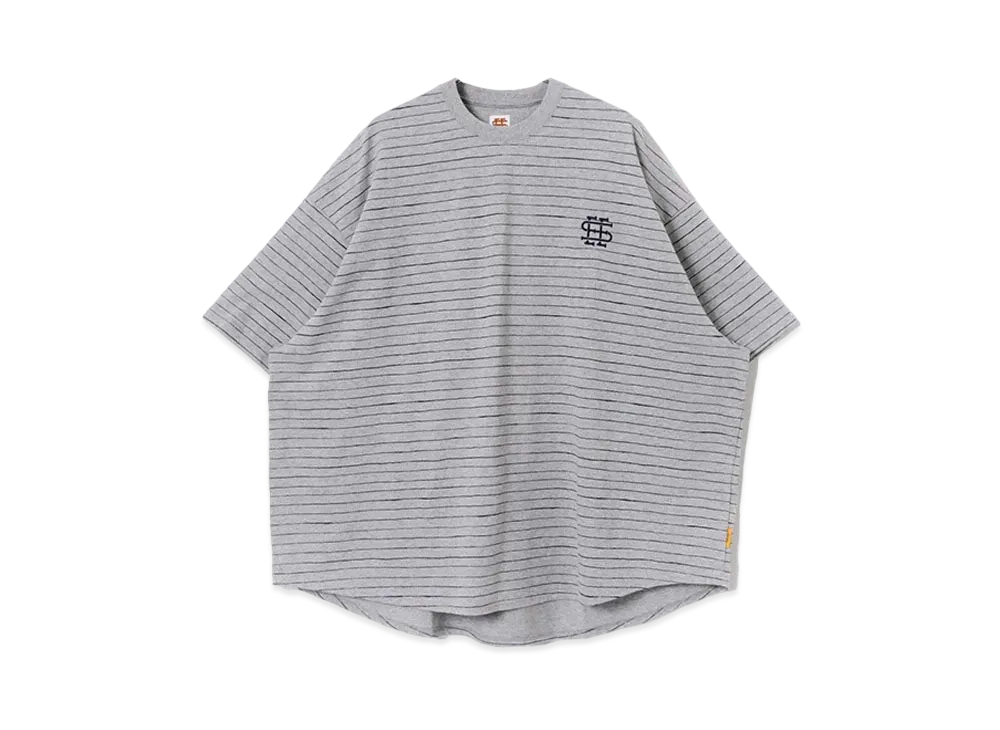 SEE SEE Super Big Round SS Tee Basic Border "Grey"