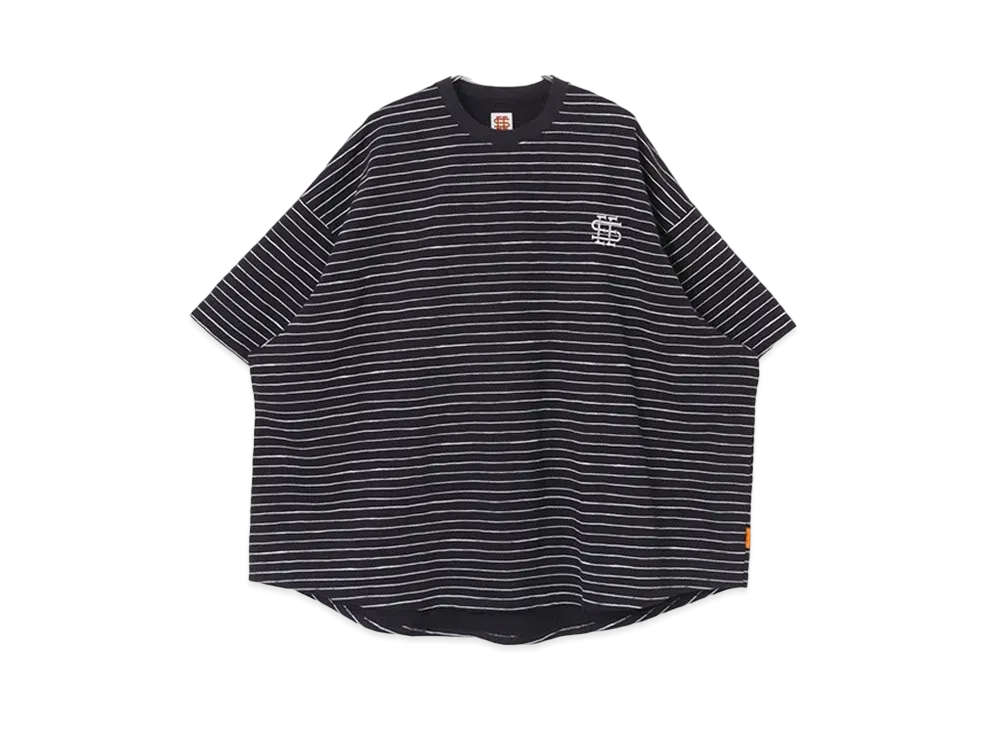 SEE SEE Super Big Round SS Tee Basic Border "Navy"