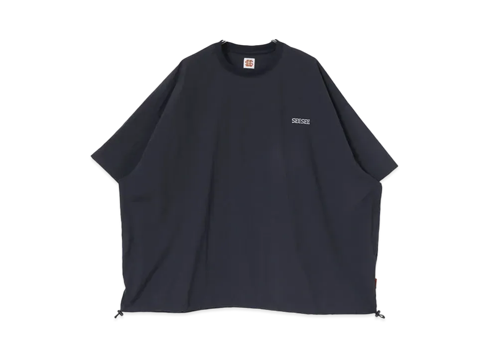 SEE SEE Big Nylon SS Crew w/Drawstrings "Navy"