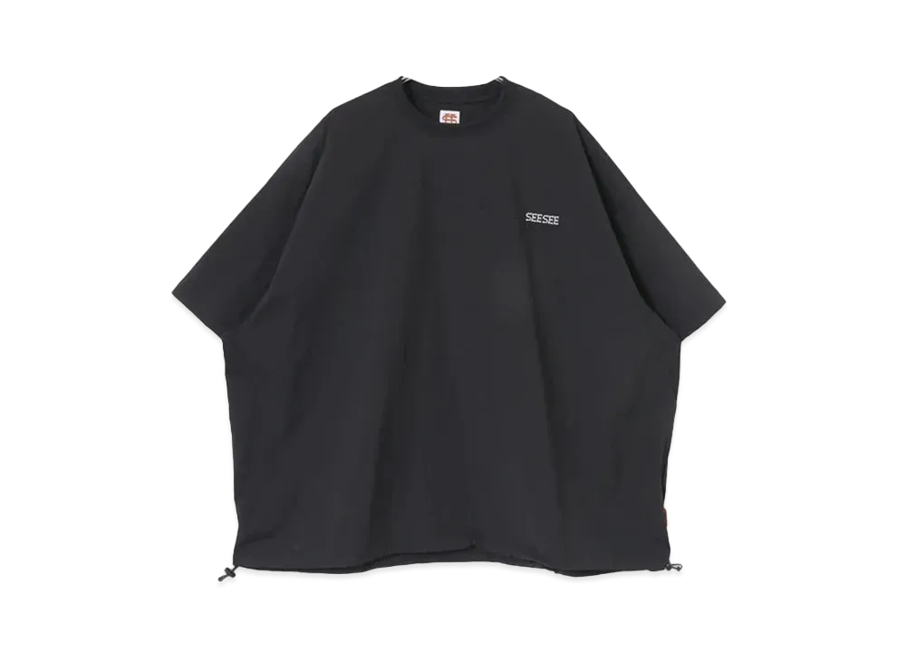 SEE SEE Big Nylon SS Crew w/Drawstrings "Black"