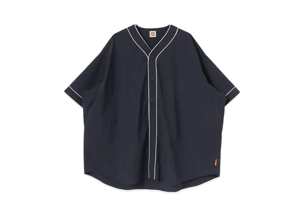 SEE SEE Nylon Baseball Shirts "Navy"