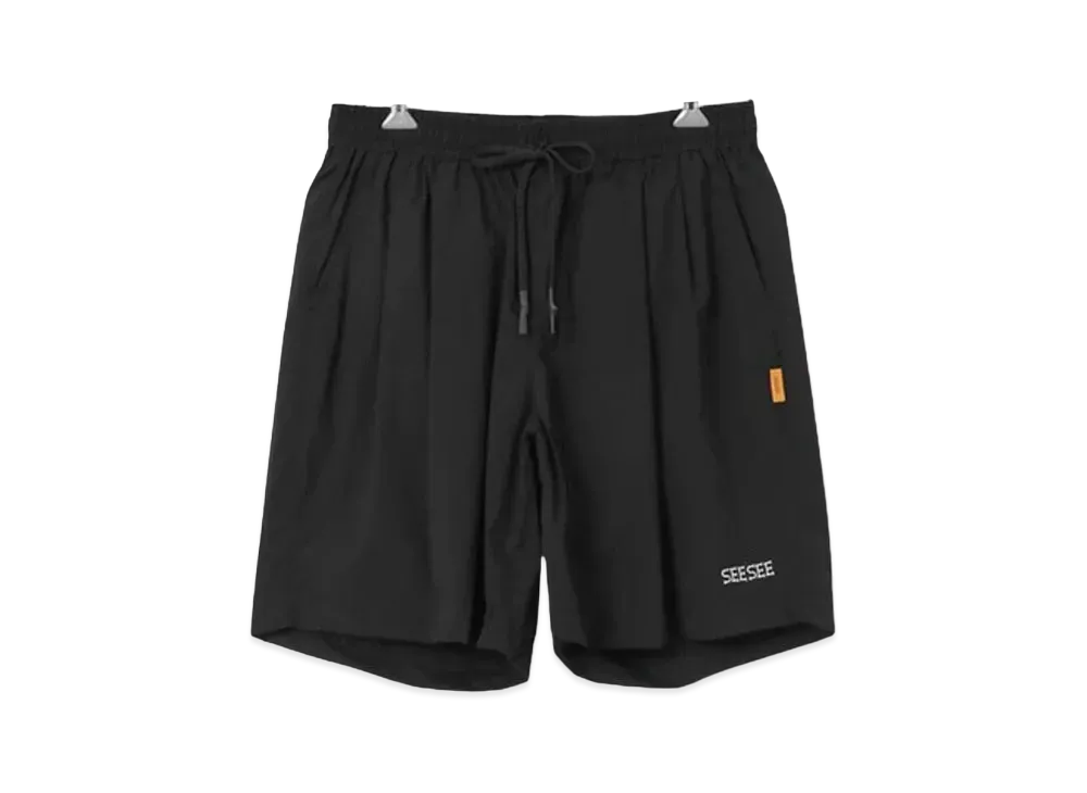 SEE SEE Nylon Sporty Baggy Shorts "Black"