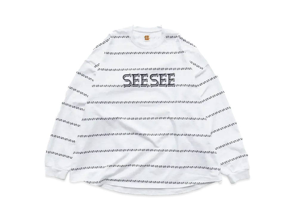 SEE SEE x S.F.C Super Big LS S Boarder Tee "White"