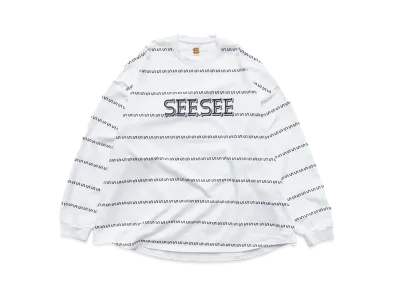 SEE SEE x S.F.C Super Big LS S Boarder Tee "White"