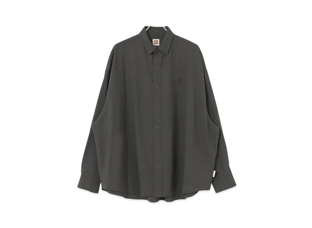 SEE SEE Wool Snap Shirts "Charcoal"