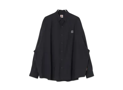 SEE SEE Wool Snap Shirts "Navy"