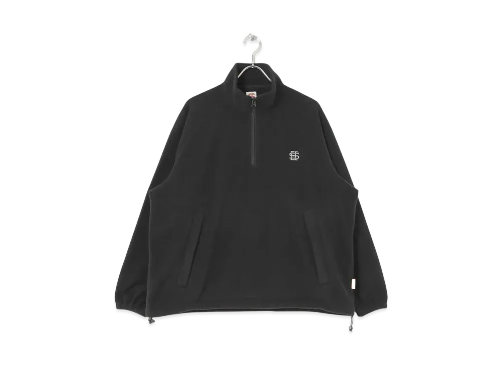SEE SEE Half Zip Fleece Pullover "Black"