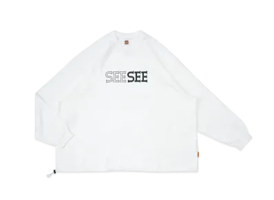 SEE SEE x LIVIN' & GROUND FLOOR MACAU Super Big Flat LS Tee W Drawstrings "White"