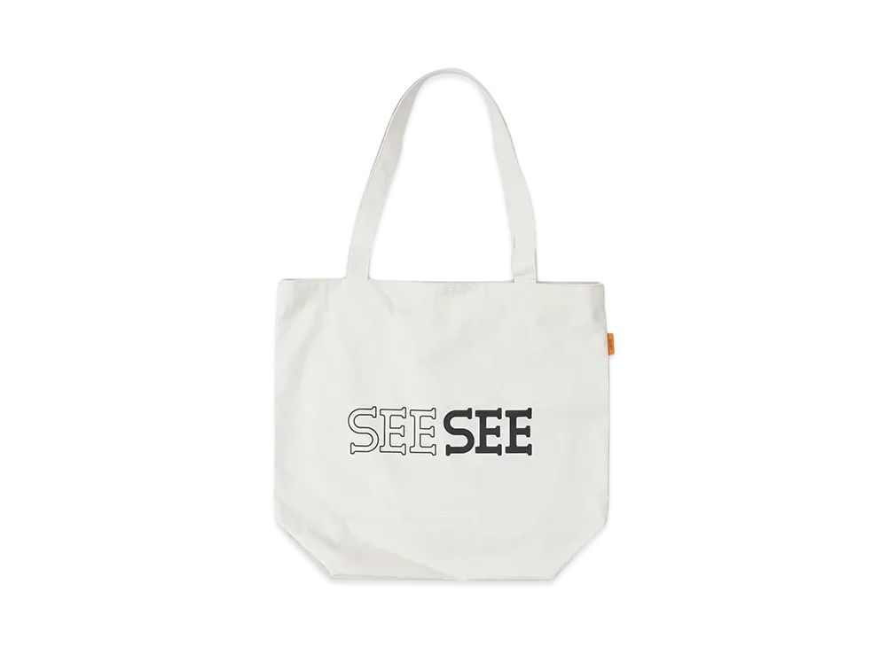 SEE SEE x LIVIN' & GROUND FLOOR MACAU Canvas Tote Bag "Natural"