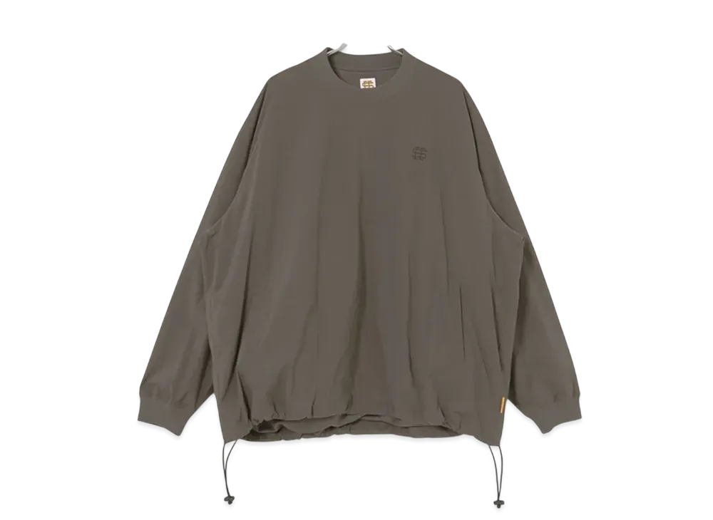 SEE SEE Nylon Crew LS Top "Dark Grey"
