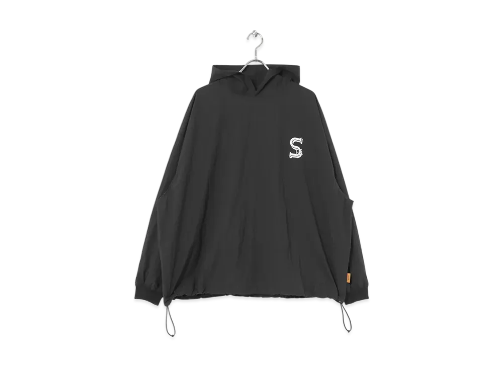 SEE SEE Nylon Super Big Hoody LS T "Black"